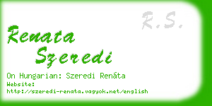 renata szeredi business card